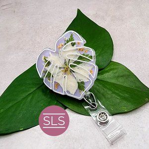 Leaf Floral Badge Reel-Flower Badge Reel-Oak Leaf